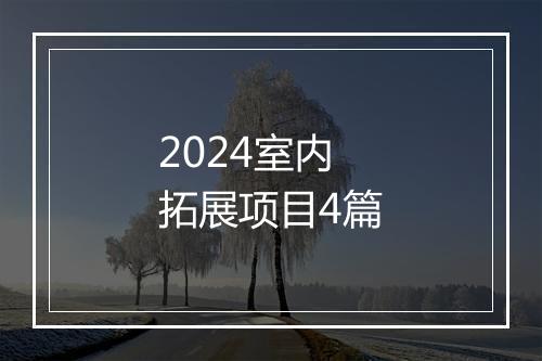 2024室内拓展项目4篇