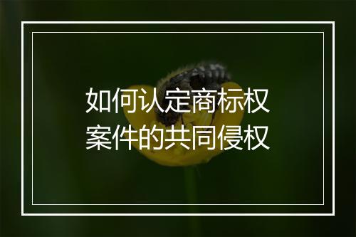 如何认定商标权案件的共同侵权