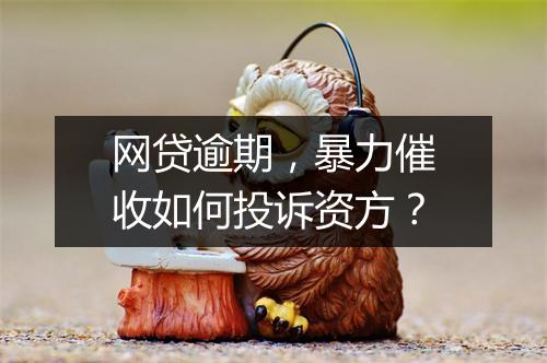 网贷逾期，暴力催收如何投诉资方？
