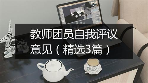 教师团员自我评议意见（精选3篇）