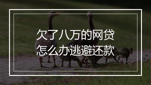 欠了八万的网贷怎么办逃避还款