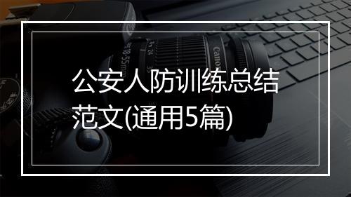 公安人防训练总结范文(通用5篇)