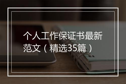 个人工作保证书最新范文（精选35篇）