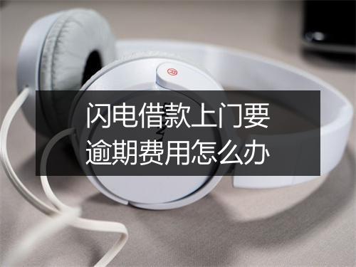 闪电借款上门要逾期费用怎么办
