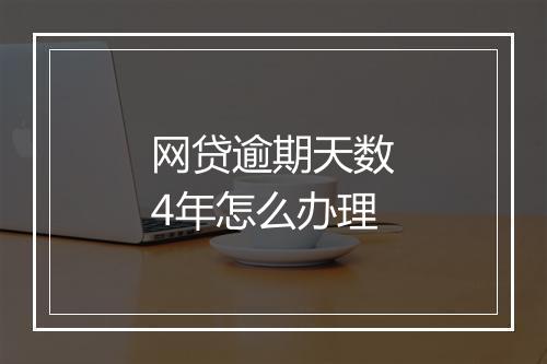 网贷逾期天数4年怎么办理