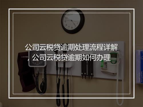 公司云税贷逾期处理流程详解，公司云税贷逾期如何办理
