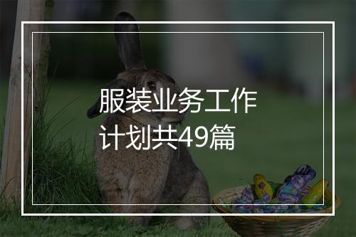 服装业务工作计划共49篇