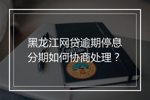 黑龙江网贷逾期停息分期如何协商处理？