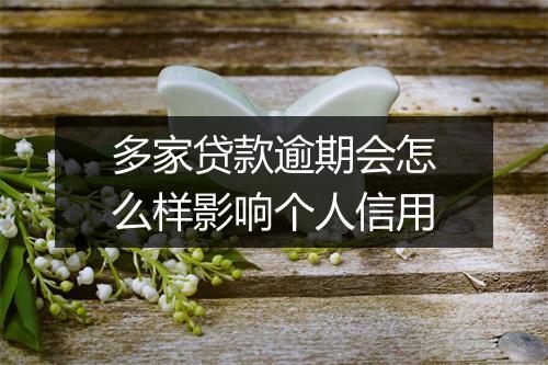 多家贷款逾期会怎么样影响个人信用