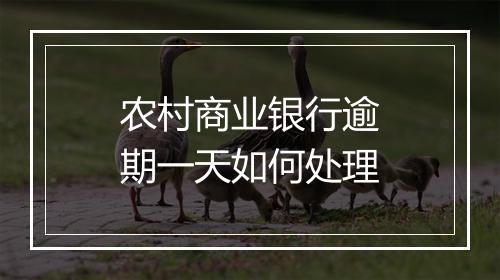 农村商业银行逾期一天如何处理