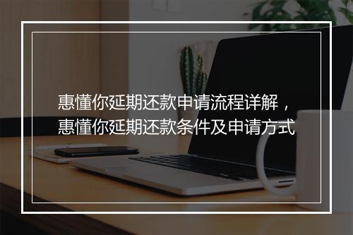 惠懂你延期还款申请流程详解，惠懂你延期还款条件及申请方式