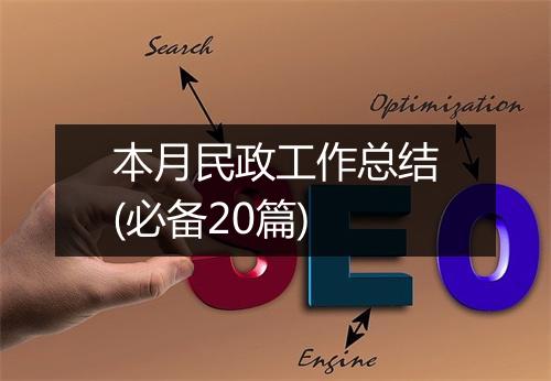 本月民政工作总结(必备20篇)