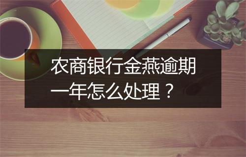 农商银行金燕逾期一年怎么处理？
