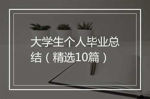 大学生个人毕业总结（精选10篇）