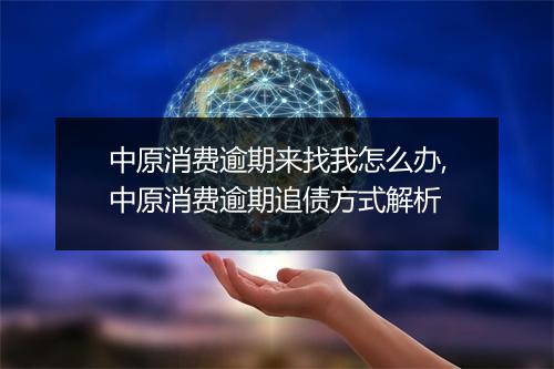 中原消费逾期来找我怎么办,中原消费逾期追债方式解析