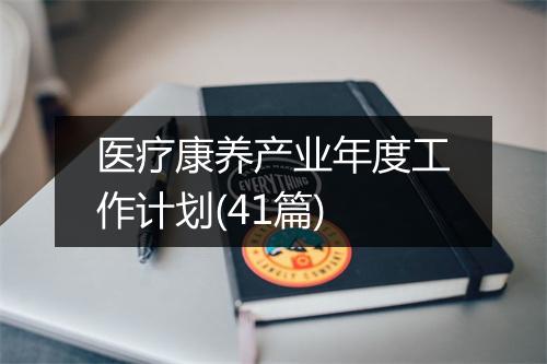 医疗康养产业年度工作计划(41篇)