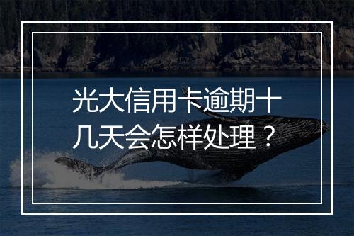 光大信用卡逾期十几天会怎样处理？