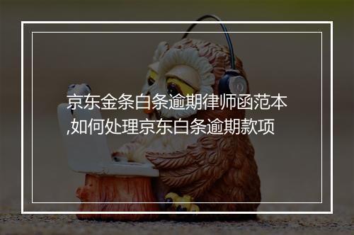 京东金条白条逾期律师函范本,如何处理京东白条逾期款项