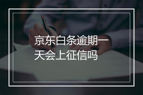 京东白条逾期一天会上征信吗