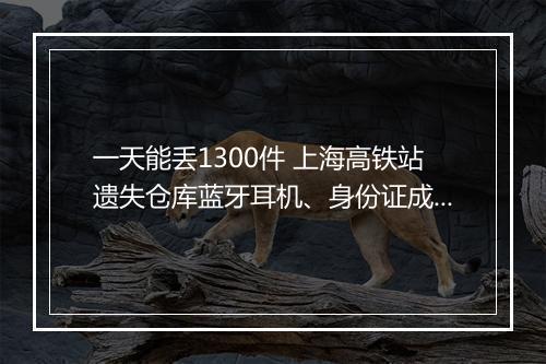 一天能丢1300件 上海高铁站遗失仓库蓝牙耳机、身份证成堆