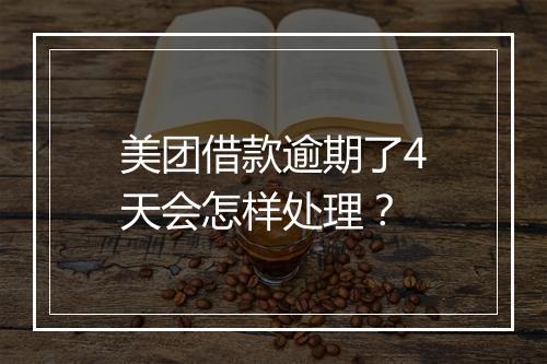 美团借款逾期了4天会怎样处理？