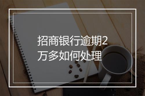 招商银行逾期2万多如何处理