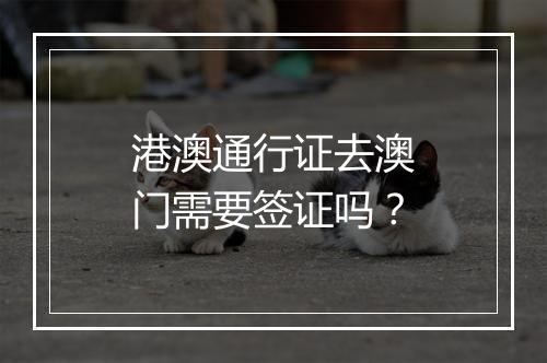 港澳通行证去澳门需要签证吗？