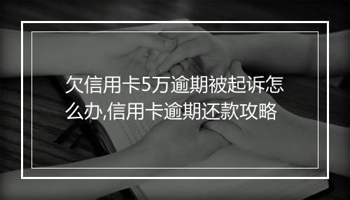 欠信用卡5万逾期被起诉怎么办,信用卡逾期还款攻略