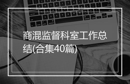商混监督科室工作总结(合集40篇)