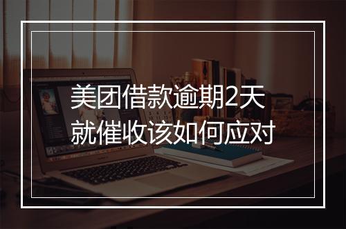 美团借款逾期2天就催收该如何应对