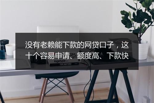 没有老赖能下款的网贷口子，这十个容易申请、额度高、下款快