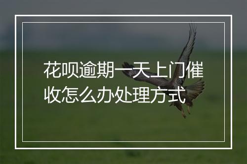 花呗逾期一天上门催收怎么办处理方式