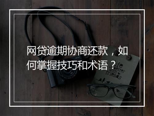 网贷逾期协商还款，如何掌握技巧和术语？