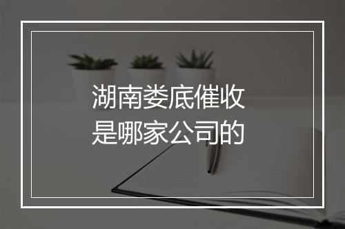 湖南娄底催收 是哪家公司的