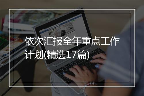 依次汇报全年重点工作计划(精选17篇)