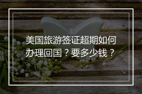 美国旅游签证超期如何办理回国？要多少钱？