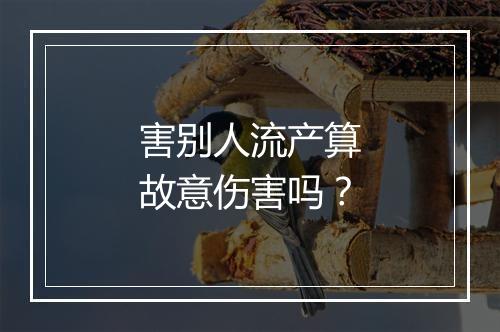 害别人流产算故意伤害吗？
