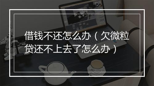 借钱不还怎么办（欠微粒贷还不上去了怎么办）