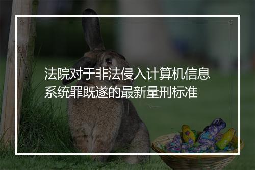 法院对于非法侵入计算机信息系统罪既遂的最新量刑标准