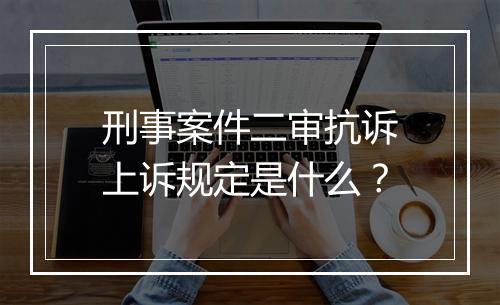 刑事案件二审抗诉上诉规定是什么？