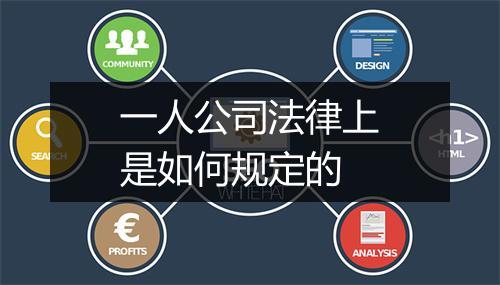 一人公司法律上是如何规定的