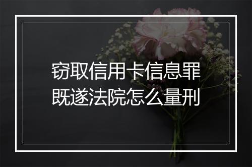 窃取信用卡信息罪既遂法院怎么量刑