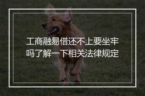 工商融易借还不上要坐牢吗了解一下相关法律规定