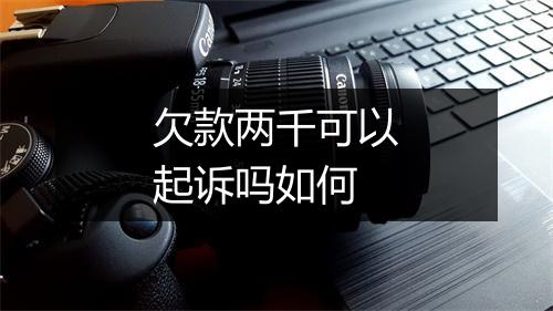 欠款两千可以起诉吗如何