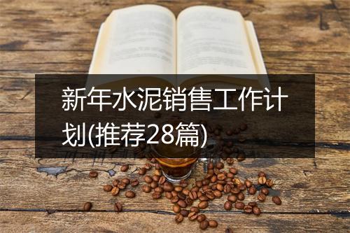 新年水泥销售工作计划(推荐28篇)