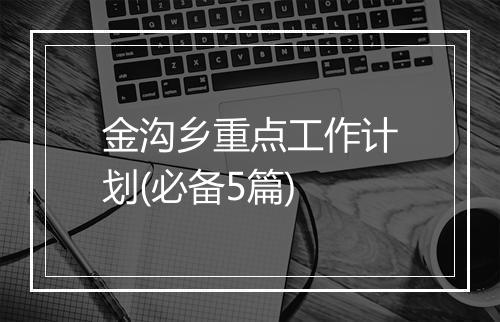 金沟乡重点工作计划(必备5篇)