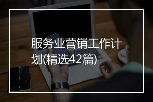 服务业营销工作计划(精选42篇)
