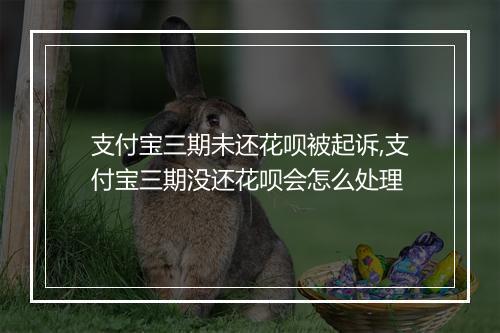 支付宝三期未还花呗被起诉,支付宝三期没还花呗会怎么处理