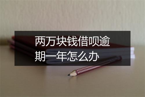 两万块钱借呗逾期一年怎么办