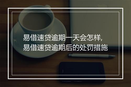 易借速贷逾期一天会怎样,易借速贷逾期后的处罚措施